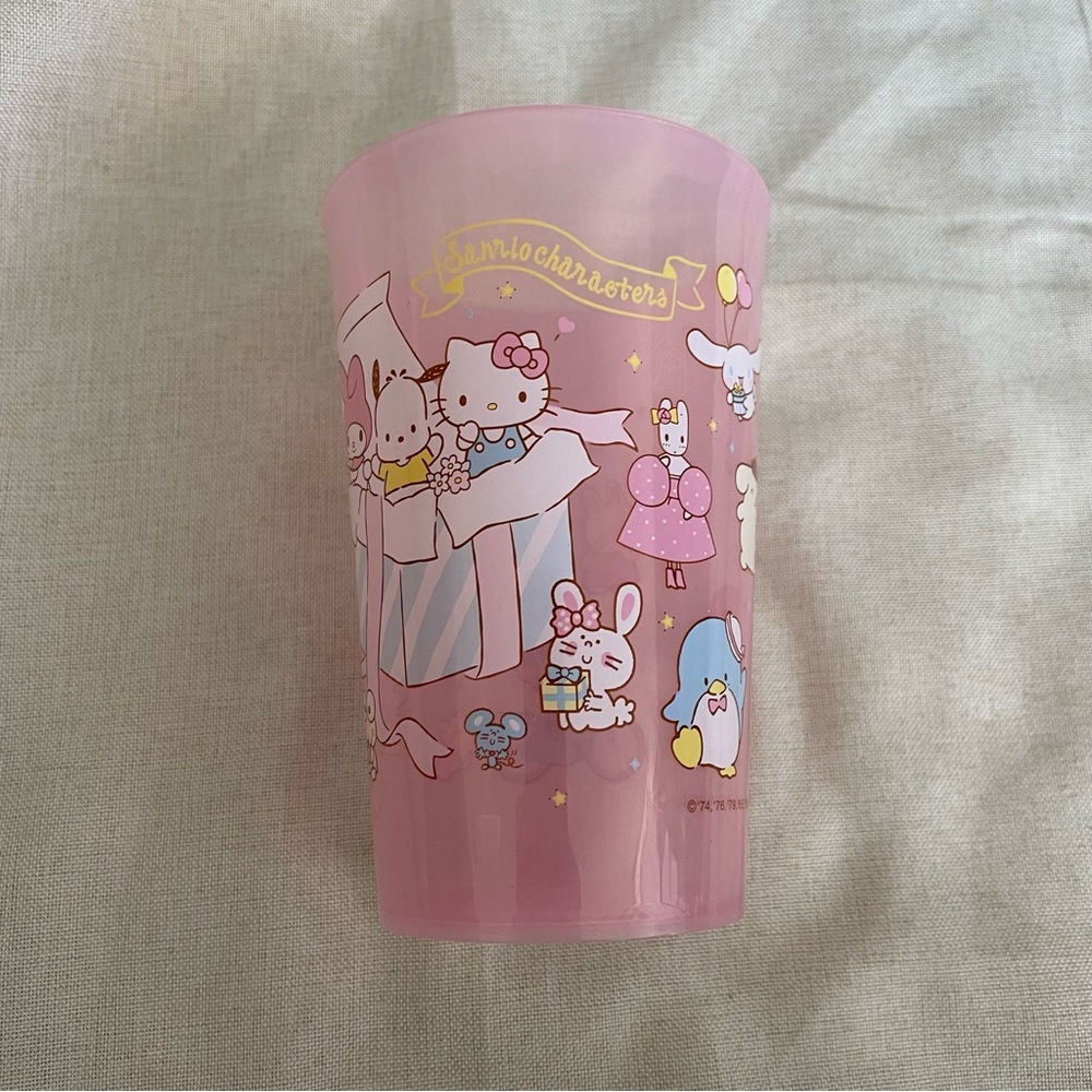 NEW Pink Sanrio Plastic Cup